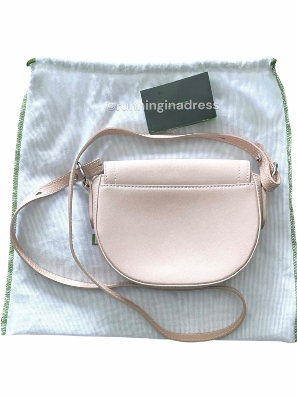 NWOT Longchamp Cavalcade XS Leather Crossbody Bag Saddle Nude Blush Pink - Picture 2 of 11